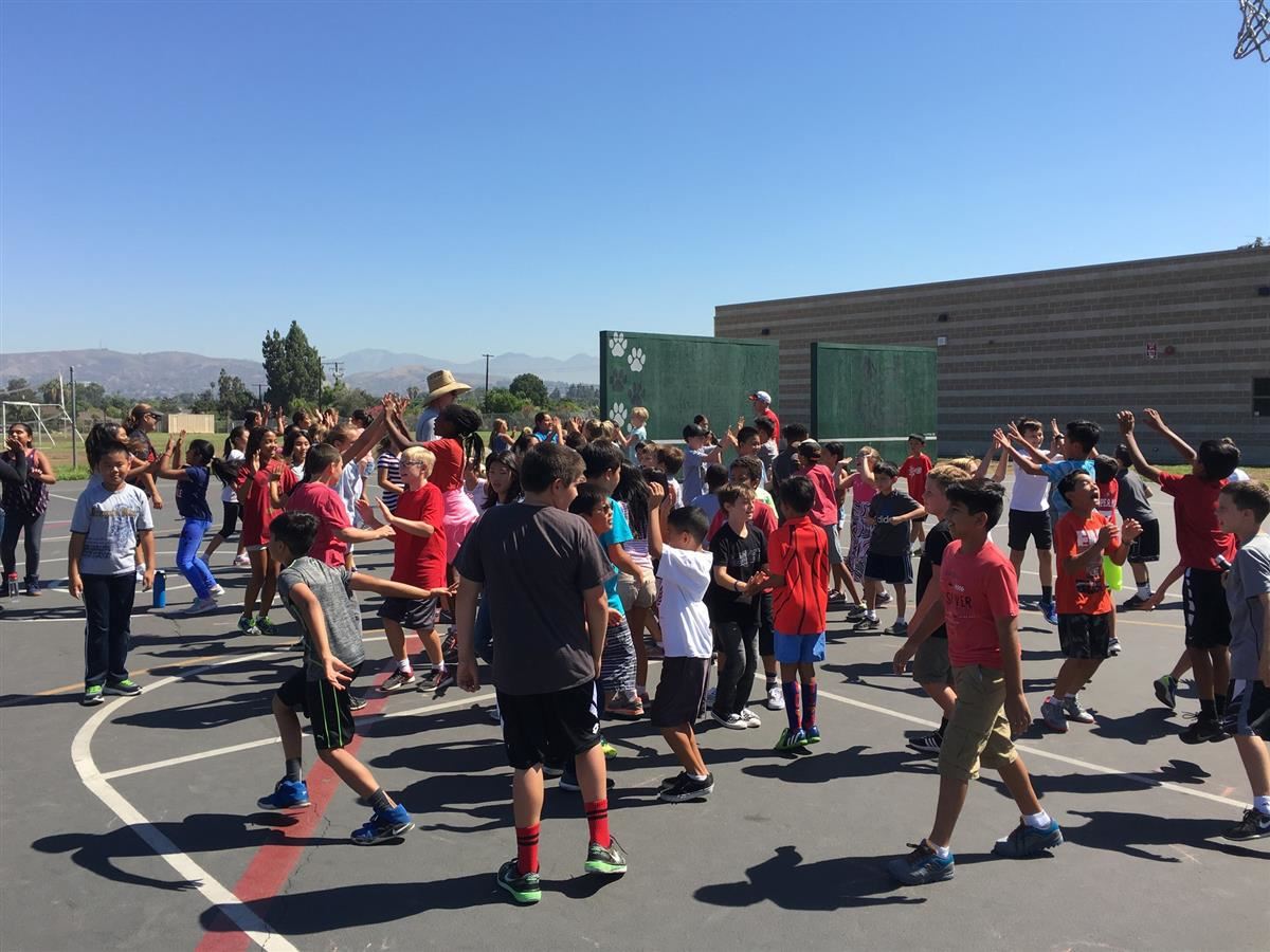 Beechwood Students participating in PE.